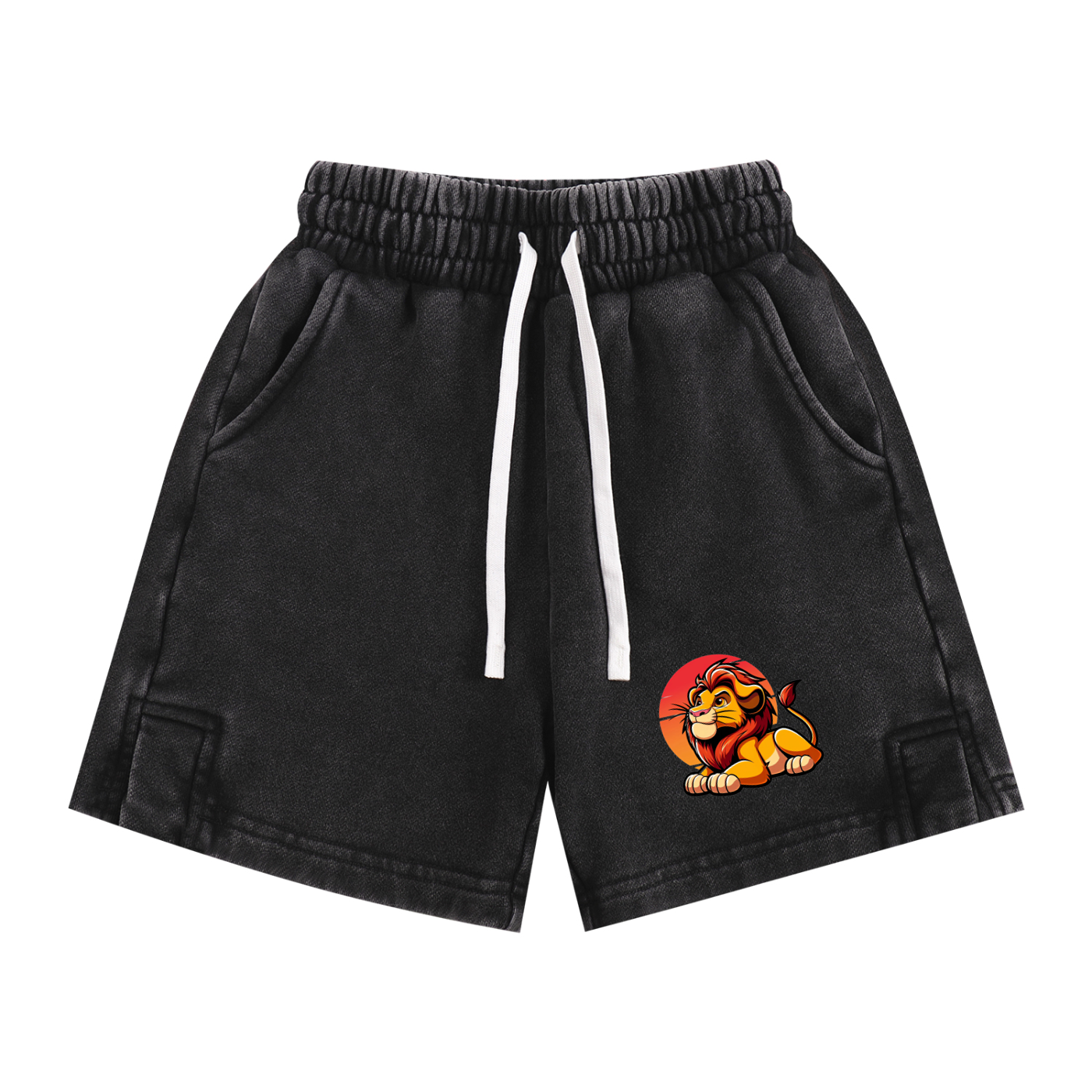 Kids Snow Washed Shorts - Lion