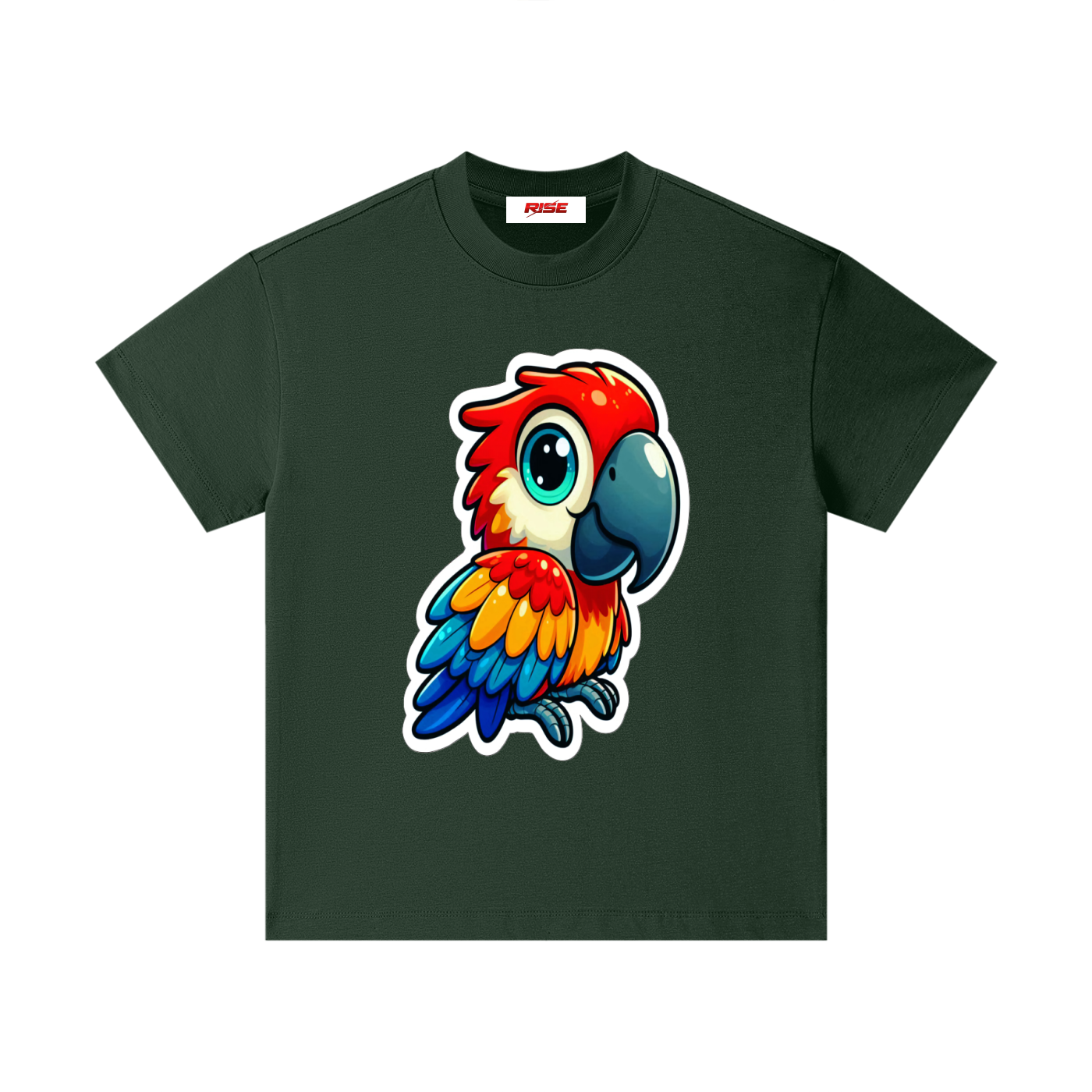 Kids Cotton Essential T-Shirt - Parrot