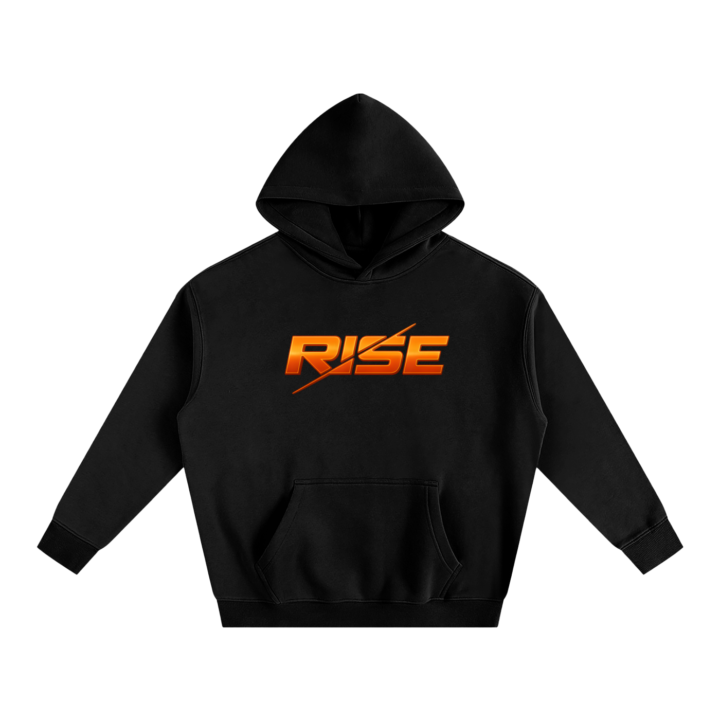 Oversize Fleeced Hoodie - Orange