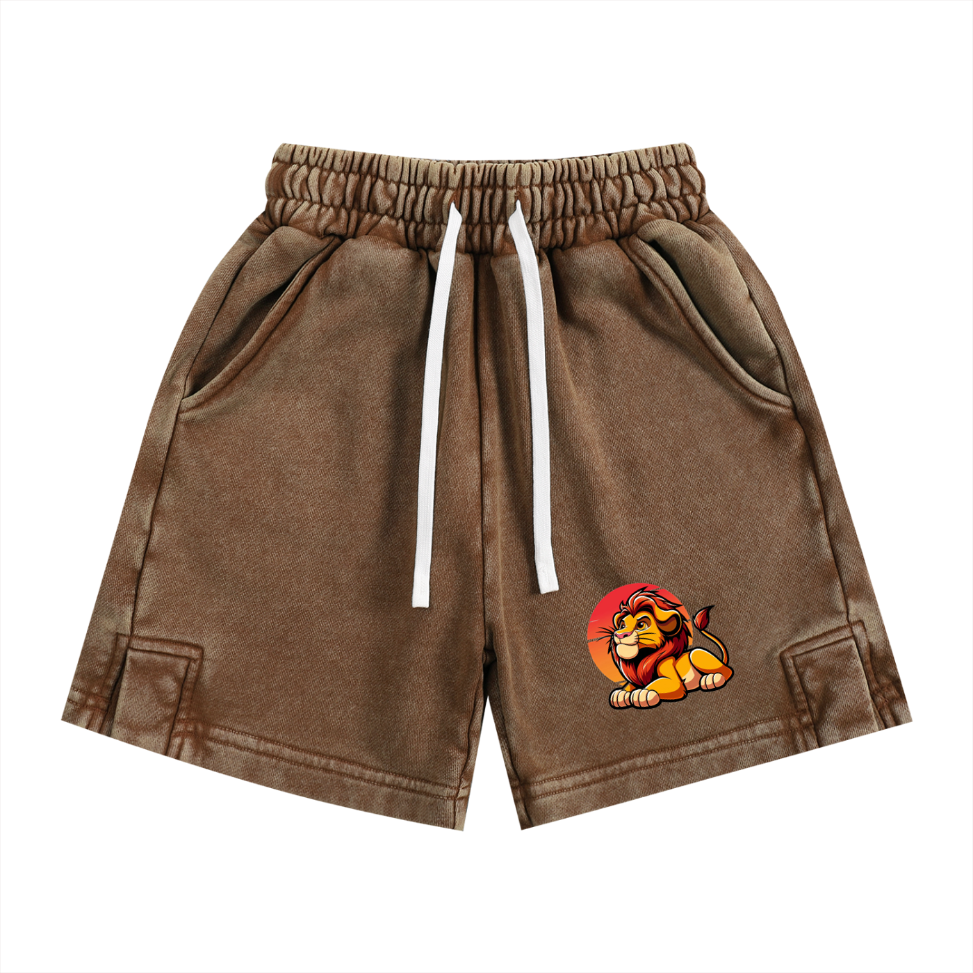 Kids Snow Washed Shorts - Lion