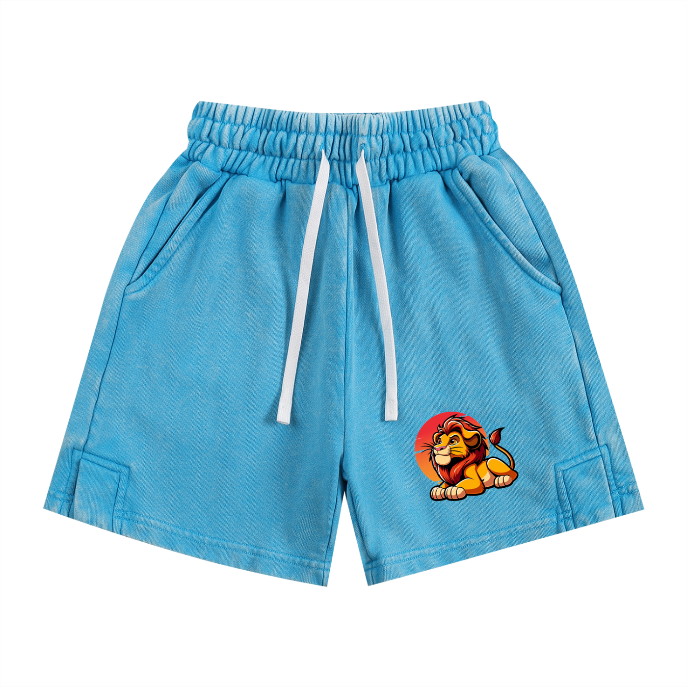 Kids Snow Washed Shorts - Lion