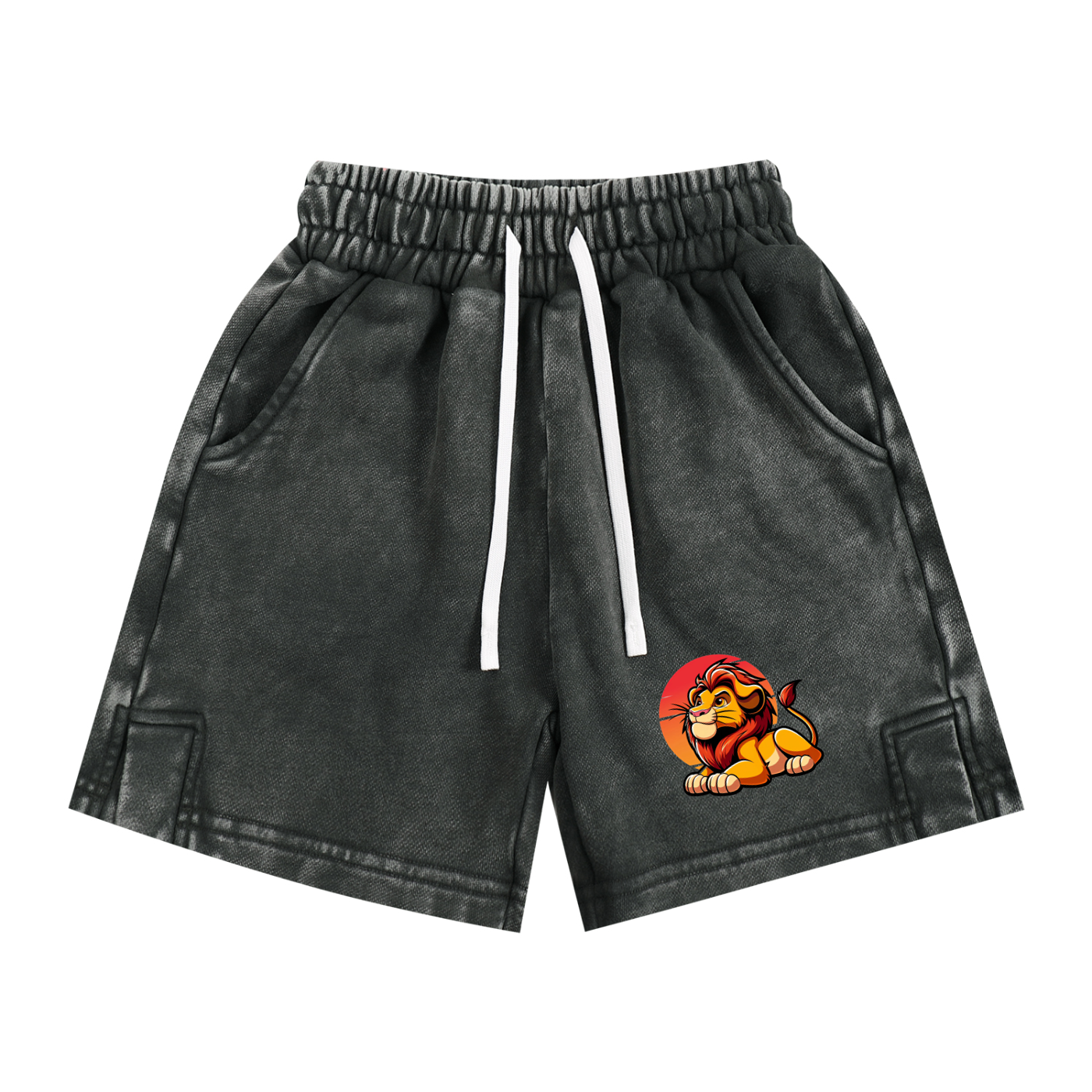Kids Snow Washed Shorts - Lion