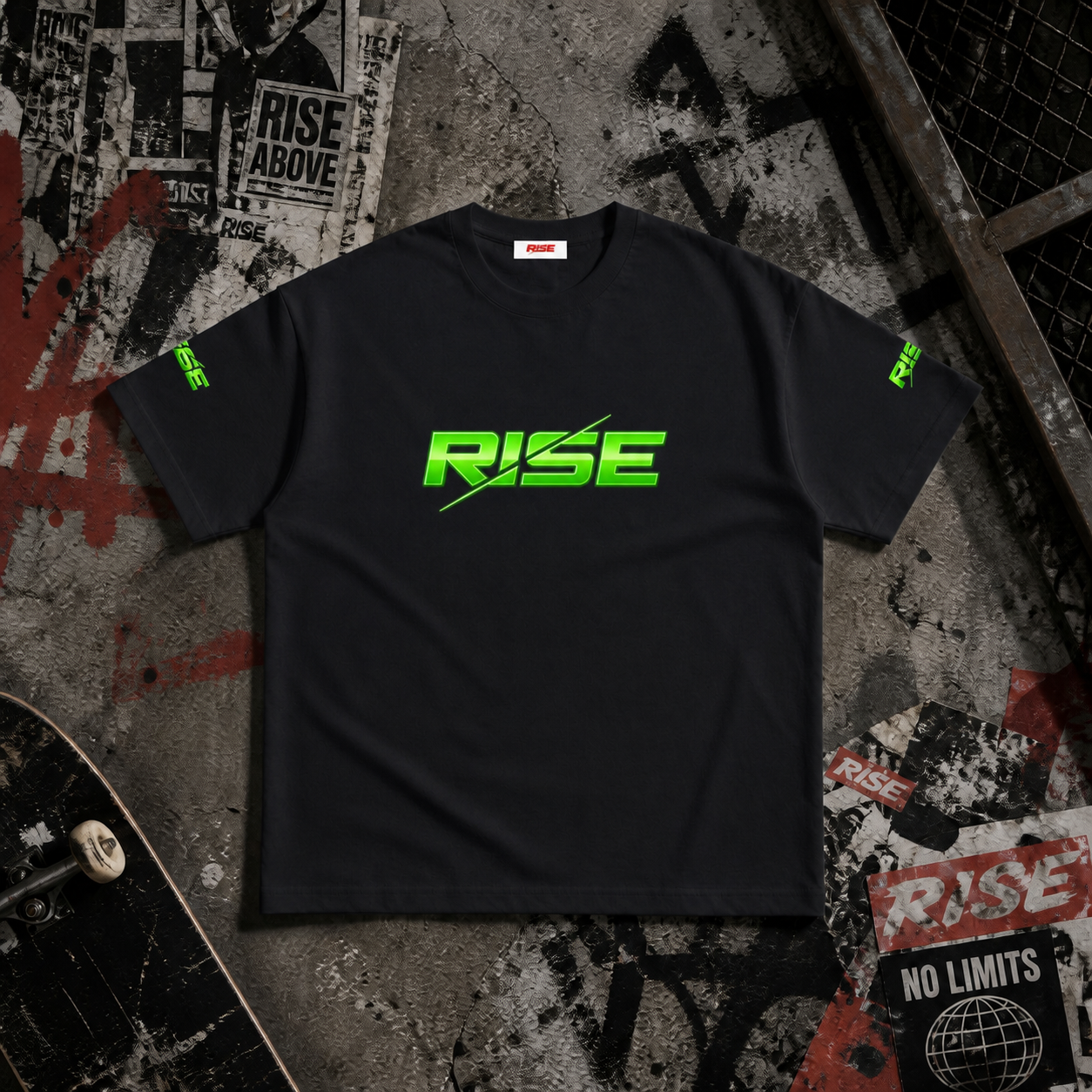Rise Oversized Cotton T-Shirt - Green