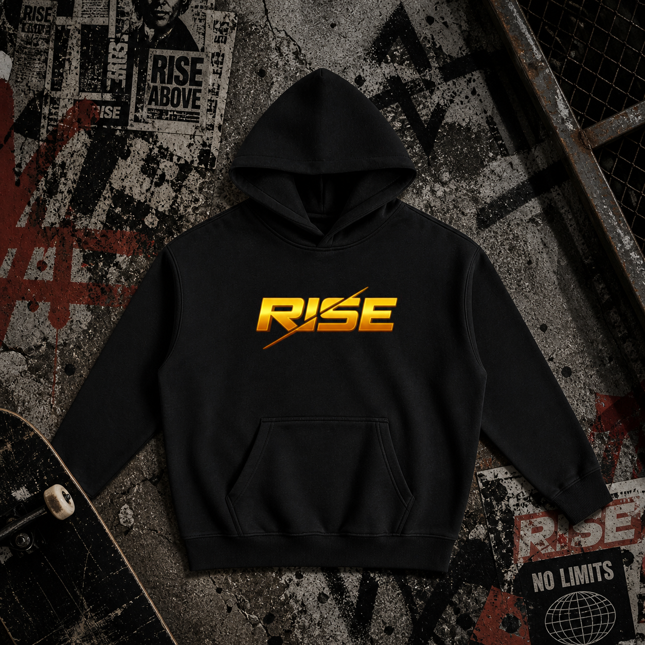 Rise Oversize Fleeced Hoodie - Gold
